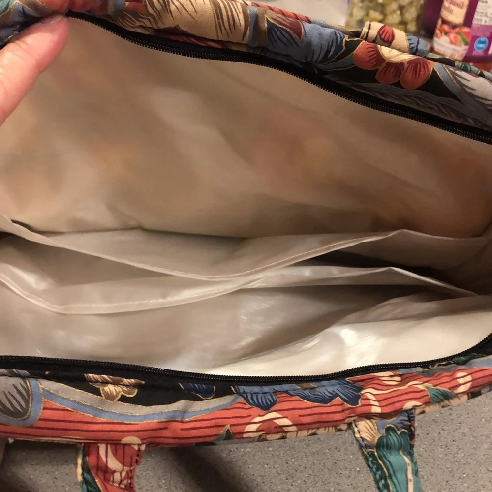 Totes - XL - Floral - Cosmetic Bag 12.5 x 9.25 x 3.5 inch